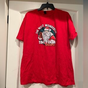 Gildan XL The Most Wonderful Time For a Beer Christmas t shirt